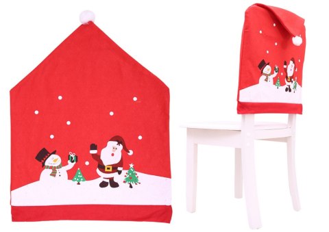 Pokrowiec Na Krzesło Świąteczny Czerwony 60cm x 48cm 1szt. Pokrowiec Na Krzesło Świąteczny Czerwony 60cm x 48cm 1szt.
