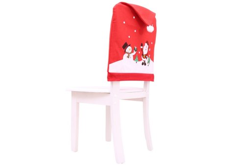 Pokrowiec Na Krzesło Świąteczny Czerwony 60cm x 48cm 1szt. Pokrowiec Na Krzesło Świąteczny Czerwony 60cm x 48cm 1szt.