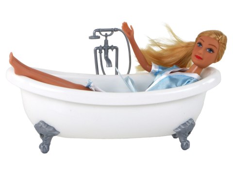 Lalka Dla Dzieci Długie Blond Włosy Szlafrok Niebieski Wanna Łazienka Lalka Dla Dzieci Długie Blond Włosy Szlafrok Niebieski Wanna Łazienka