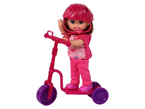 Zestaw Lalek Lucy Purpurowy Hulajnoga Deskorolka Kaski Zestaw Lalek Lucy Purpurowy Hulajnoga Deskorolka Kaski