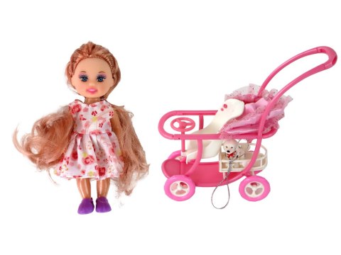 Zestaw Lalka Lucy W Ciąży Niemowlę Wózek Długie Brązowe Włosy Zestaw Lalka Lucy W Ciąży Niemowlę Wózek Długie Brązowe Włosy