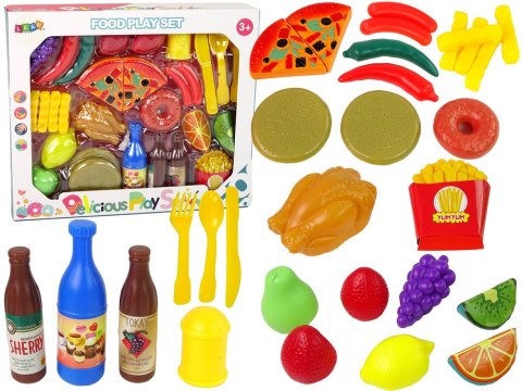 Zestaw Produktów Spożywczych 30 szt. Frytki Owoce. Zestaw Produktów Spożywczych 30 szt. Frytki Owoce.