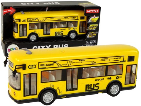 Autobus Miejski Żółty Z Napędem Frykcyjnym 1:18 Autobus Miejski Żółty Z Napędem Frykcyjnym 1:18
