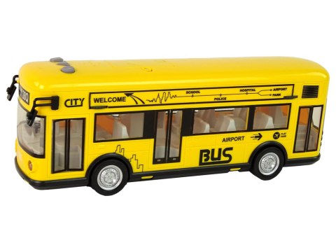 Autobus Miejski Żółty Z Napędem Frykcyjnym 1:18 Autobus Miejski Żółty Z Napędem Frykcyjnym 1:18