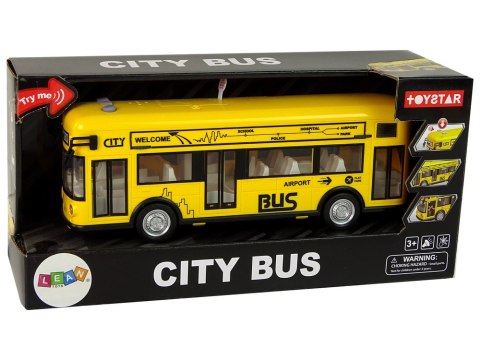 Autobus Miejski Żółty Z Napędem Frykcyjnym 1:18 Autobus Miejski Żółty Z Napędem Frykcyjnym 1:18
