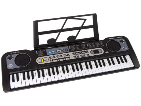 Keyboard z Mikrofonem Instrument Muzyczny Czarny Keyboard z Mikrofonem Instrument Muzyczny Czarny