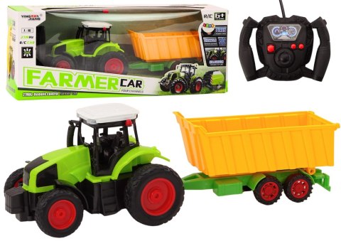 Traktor Z Przyczepą Zdalnie Sterowany RC 1:16 Pilot Zielony Traktor Z Przyczepą Zdalnie Sterowany RC 1:16 Pilot Zielony