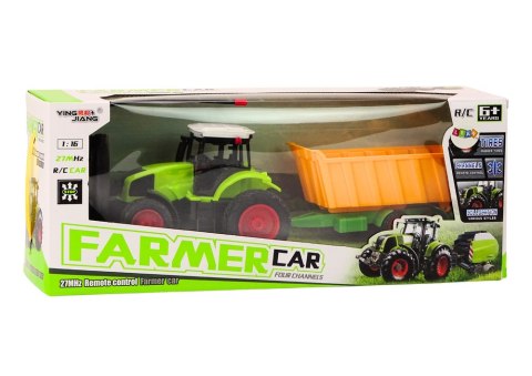 Traktor Z Przyczepą Zdalnie Sterowany RC 1:16 Pilot Zielony Traktor Z Przyczepą Zdalnie Sterowany RC 1:16 Pilot Zielony