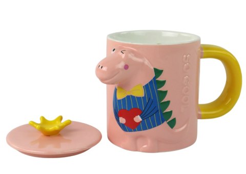Kubek Z Przykrywką Dinozaur Różowy Dinozaur 400 ml Kubek Z Przykrywką Dinozaur Różowy Dinozaur 400 ml