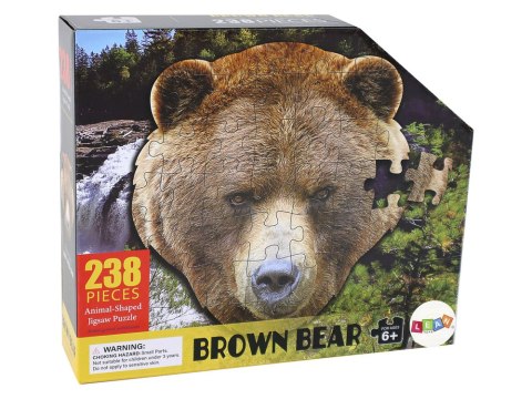 Puzzle 237 Elementów Motyw Głowy Niedźwiedzia Brunatnego Puzzle 237 Elementów Motyw Głowy Niedźwiedzia Brunatnego