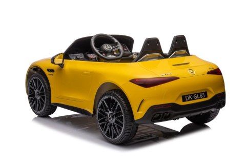 Auto Na Akumulator Mercedes AMG SL63 Żółty Lakierowany Auto Na Akumulator Mercedes AMG SL63 Żółty Lakierowany