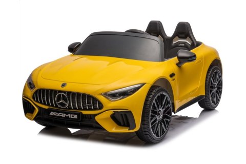 Auto Na Akumulator Mercedes AMG SL63 Żółty Lakierowany Auto Na Akumulator Mercedes AMG SL63 Żółty Lakierowany