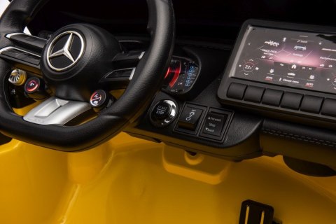 Auto Na Akumulator Mercedes AMG SL63 Żółty Lakierowany Auto Na Akumulator Mercedes AMG SL63 Żółty Lakierowany