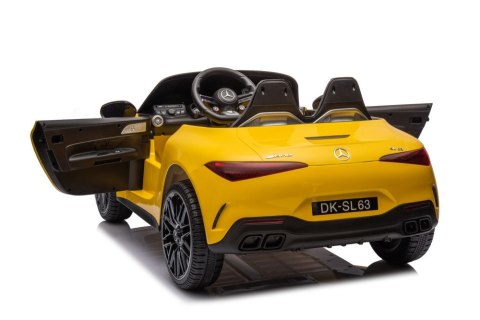 Auto Na Akumulator Mercedes AMG SL63 Żółty Lakierowany Auto Na Akumulator Mercedes AMG SL63 Żółty Lakierowany