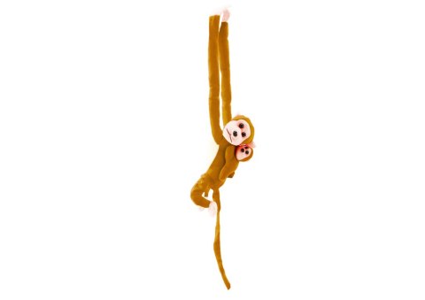 Maskotka Pluszowa Małpka z Dzieckiem Jasno Brązowa 70 cm Maskotka Pluszowa Małpka z Dzieckiem Jasno Brązowa 70 cm