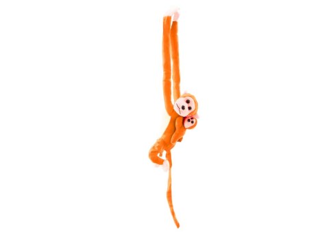 Maskotka Pluszowa Małpka z Dzieckiem Pomarańczowa z Dźwiękiem 70 cm Maskotka Pluszowa Małpka z Dzieckiem Pomarańczowa z Dźwiękiem 70 cm