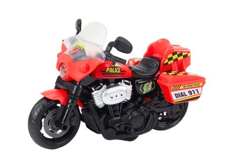 Motocykl Policyjny 1:10 Światła Dźwięki Biały Czerwony Motocykl Policyjny 1:10 Światła Dźwięki Biały Czerwony