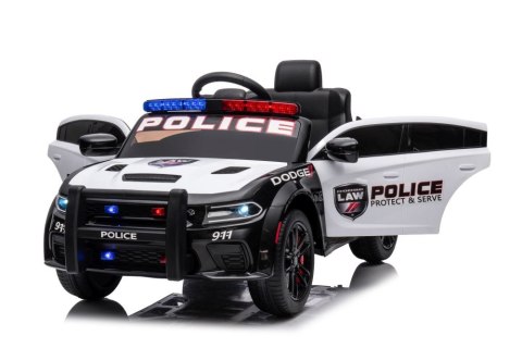 Auto Na Akumulator Dodge Charger Policyjny Biało- Czarny Auto Na Akumulator Dodge Charger Policyjny Biało- Czarny