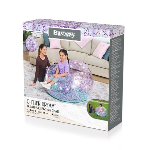 Dmuchany Fotel Brokatowy 114 x 112 x 66 Bestway 75115 Dmuchany Fotel Brokatowy 114 x 112 x 66 Bestway 75115