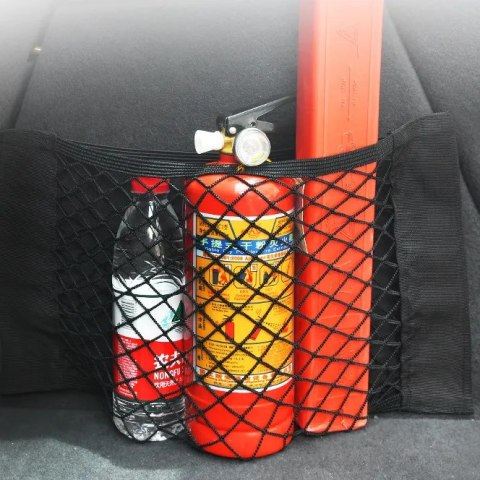 Siatka Do Bagażnika Auta Organizer Torba Na Rzep Mocna Kieszeń 60x25cm Siatka Do Bagażnika Auta Organizer Torba Na Rzep Mocna Kieszeń 60x25cm
