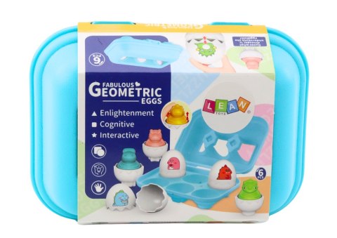 Zestaw Sześciu Geometrycznych Jaj Dinozaurów Kolorowe Zestaw Sześciu Geometrycznych Jaj Dinozaurów Kolorowe