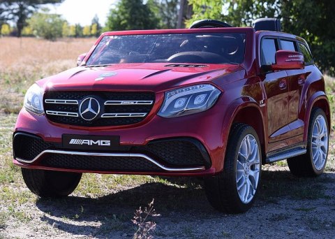 MERCEDES GLS 63, 4 SILNIKI, 2X12 V, MIĘKKIE KOŁA, MIĘKKIE SIEDZENIE DLA 2 DZIECI/HL228