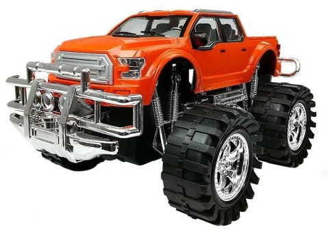 Zestaw Pojazdów Pomarańczowy Monster Truck Czerwone BMW Laweta 58 cm Zestaw Pojazdów Pomarańczowy Monster Truck Czerwone BMW Laweta 58 cm