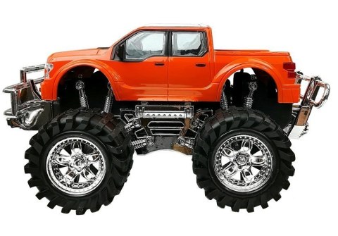 Zestaw Pojazdów Pomarańczowy Monster Truck Czerwone BMW Laweta 58 cm Zestaw Pojazdów Pomarańczowy Monster Truck Czerwone BMW Laweta 58 cm