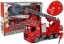 Zestaw DIY Wóz Strażacki 2w1 Wymienne Podnośniki Śrubokręt Dźwięk Efekty Świetlne Kask Zestaw DIY Wóz Strażacki 2w1 Wymienne Podnośniki Śrubokręt Dźwięk Efekty Świetlne Kask
