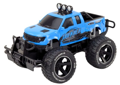 Auto terenowe RC 1:14 27MHz Niebieskie Na Pilota Gumowe Koła Auto terenowe RC 1:14 27MHz Niebieskie Na Pilota Gumowe Koła