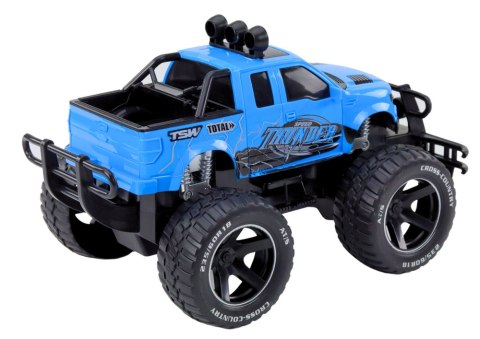 Auto terenowe RC 1:14 27MHz Niebieskie Na Pilota Gumowe Koła Auto terenowe RC 1:14 27MHz Niebieskie Na Pilota Gumowe Koła
